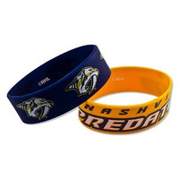 Nashville Predators Wide Wristbands (2 Pack)