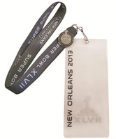 Super Bowl XLVII (47) Lanyard w/ Ticket Holder and "I Was There" Pin Set