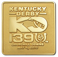 2013 Kentucky Derby 139 Logo Pin - Two Tone Gold