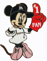 Miami Marlins Minnie Mouse #1 Fan Disney Pin