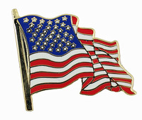 American Flag Pin - Waving Style