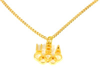 USA Five Rings Gold Plated Necklace