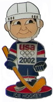 2002 USA Hockey Team Bobble Head Pin