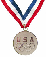 USA Five Rings Silver Medal Medallion