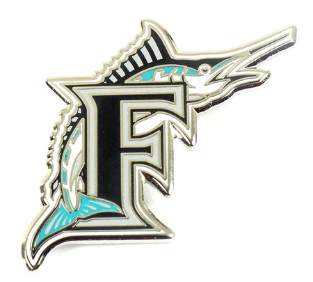 Old 1993 Inaugural Year Miami Florida Marlins Fish Logo MLB Baseball Lapel  Pin