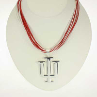 Indiana Logo Multi-Cord 18" Necklace