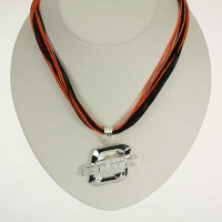 Oklahoma State Logo Multi-Cord 18" Necklace