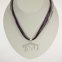 TCU Logo Multi-Cord 18" Necklace