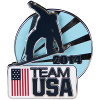 Team USA 2014 Snowboard Double Pin (Pin on Pin)