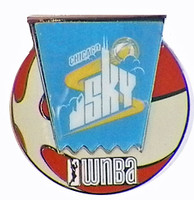 Chicago Sky WNBA Ball Logo Pin