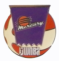 Phoenix Mercury WNBA Ball Logo Pin