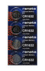 Renata CR1632 3V Lithium Coin Battery - 100 Pack FREE SHIPPING