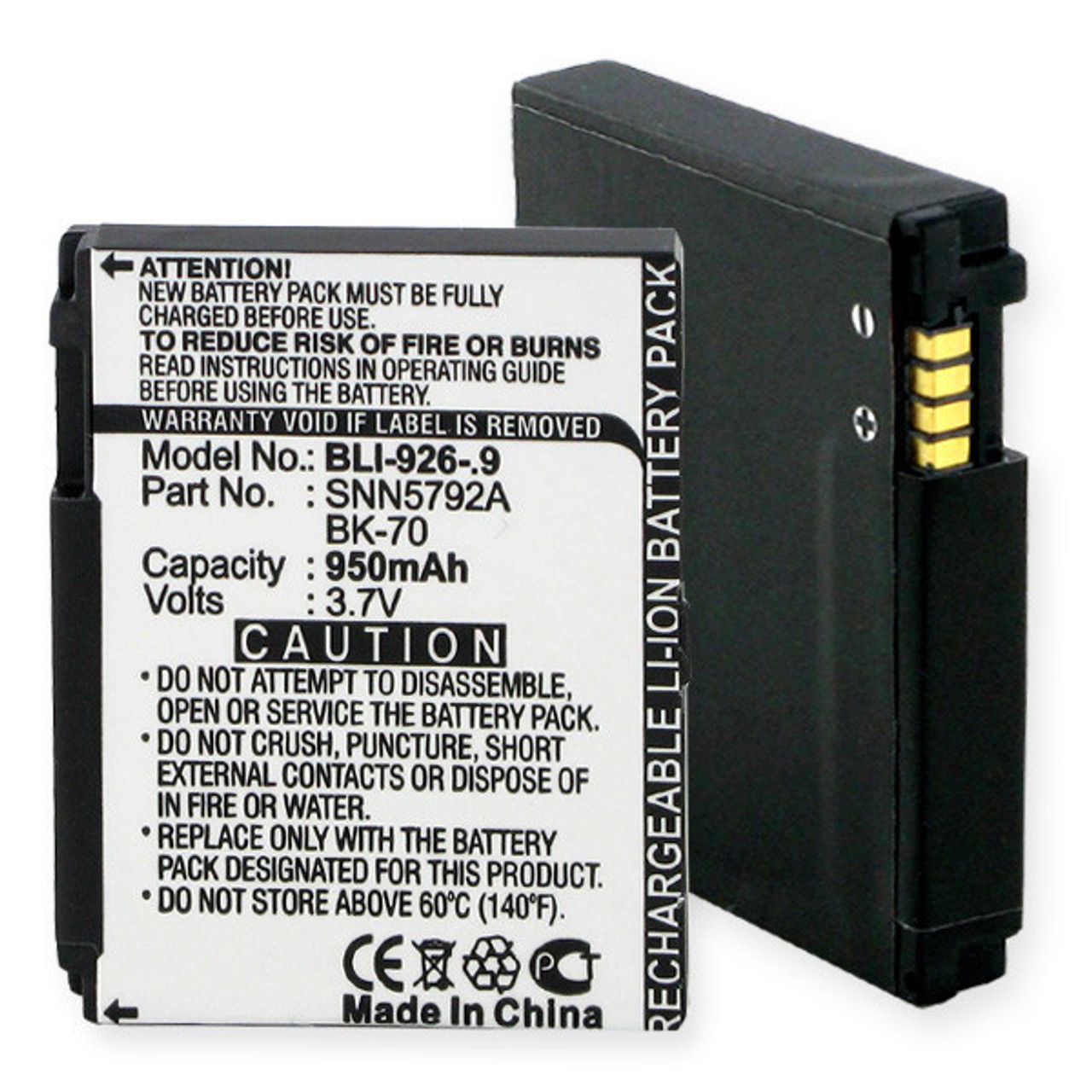 Motorola MOTOROLA V750 and 950 LI-ION 950mAh Cellular Battery