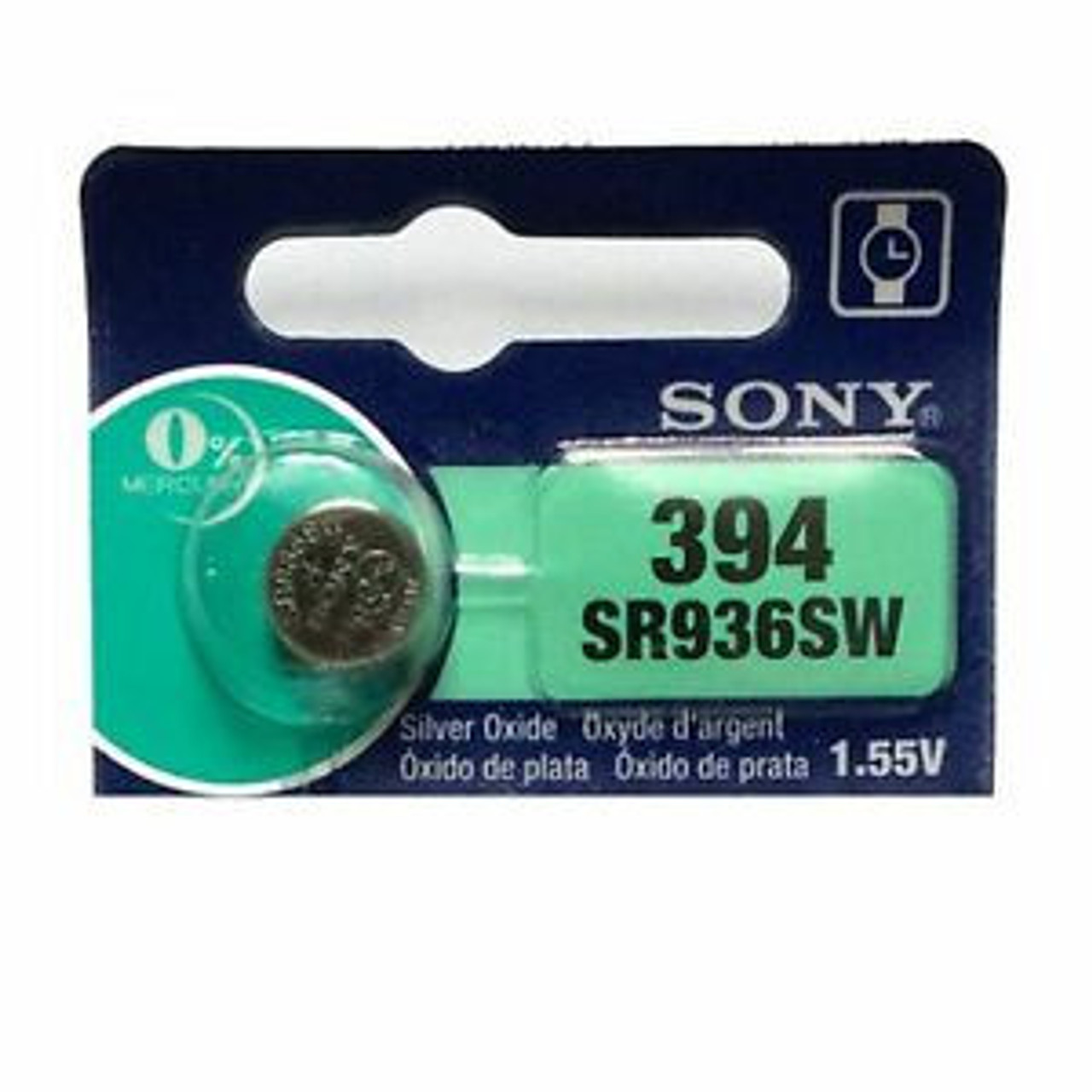 Sony Murata 394/SR936 Silver Oxide Button Battery 1.55V