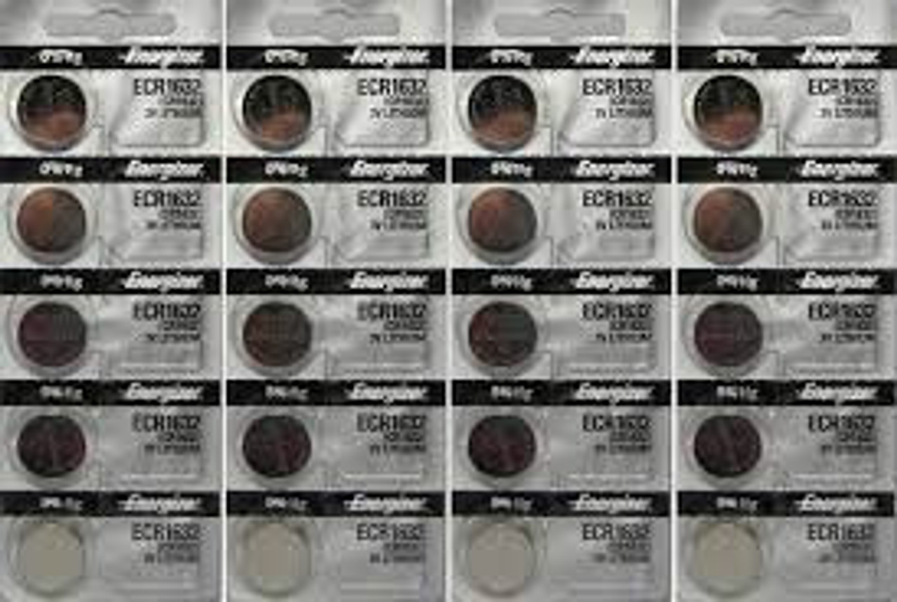 2 Energizer CR1620 Lithium 3V Coin Cell Batteries 