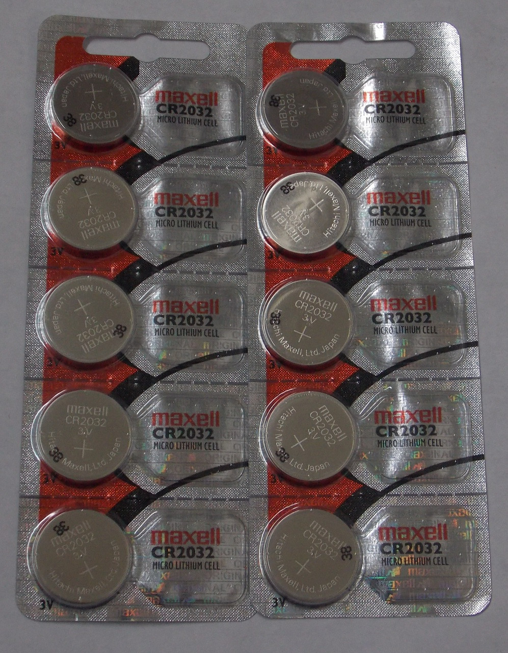 Maxell CR2032 3V Lithium Coin Cell Battery, Battery Capacity
