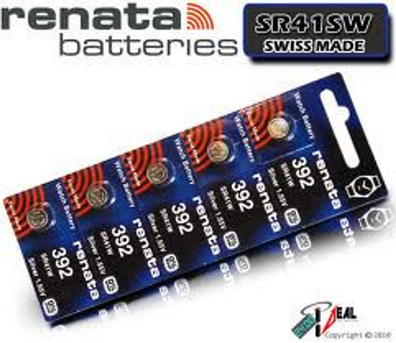 Renata 392/384 - SR41 Silver Oxide Button Battery 1.55V - 100 Pack FREE SHIPPING