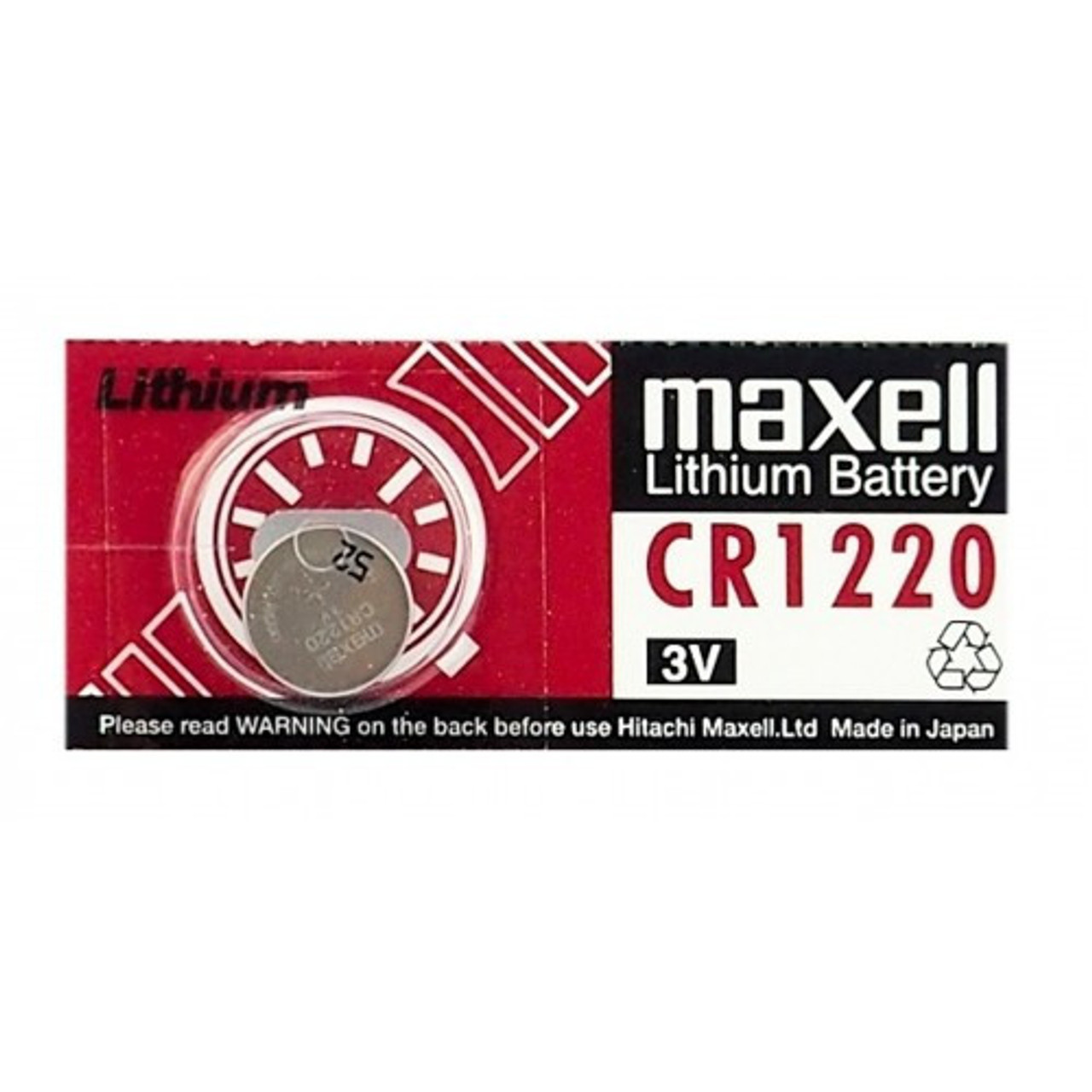 Maxell CR1220 3V Lithium Coin Battery 50 Pack FREE SHIPPING