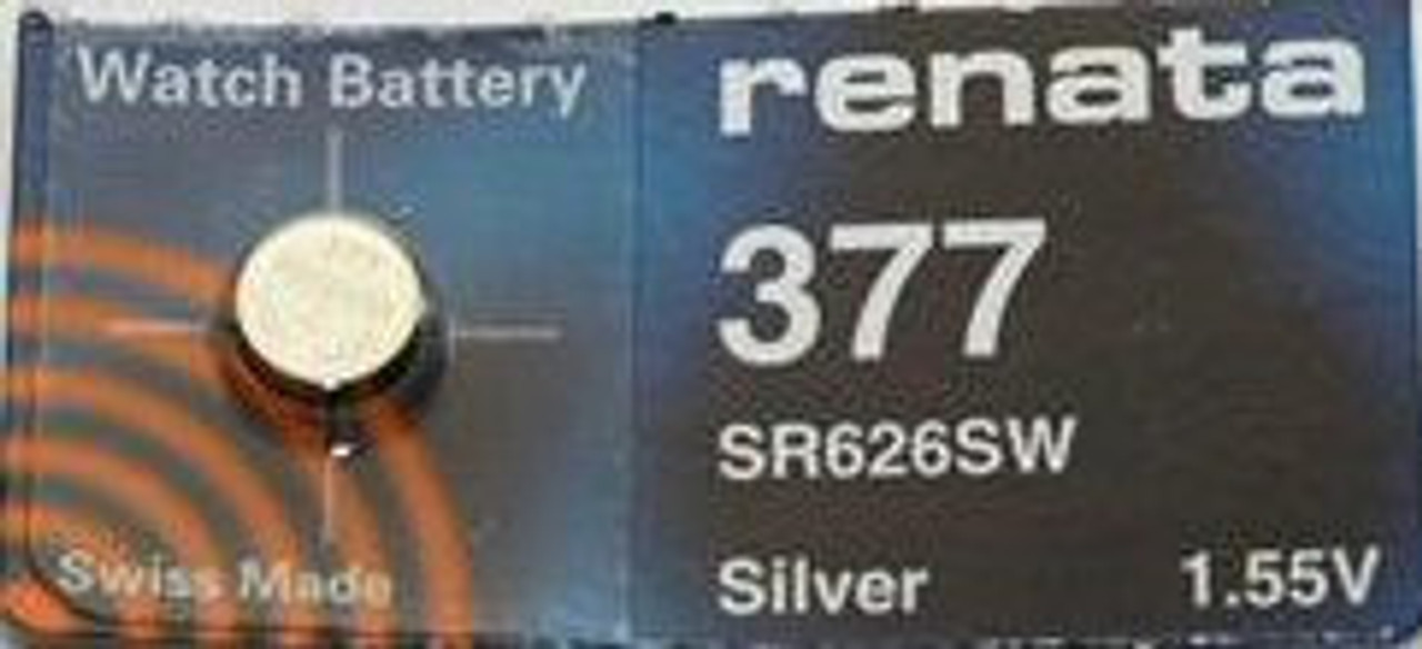 Renata 377/376 - SR626 Silver Oxide Button Battery 1.55V - 2 Pack FREE SHIPPING