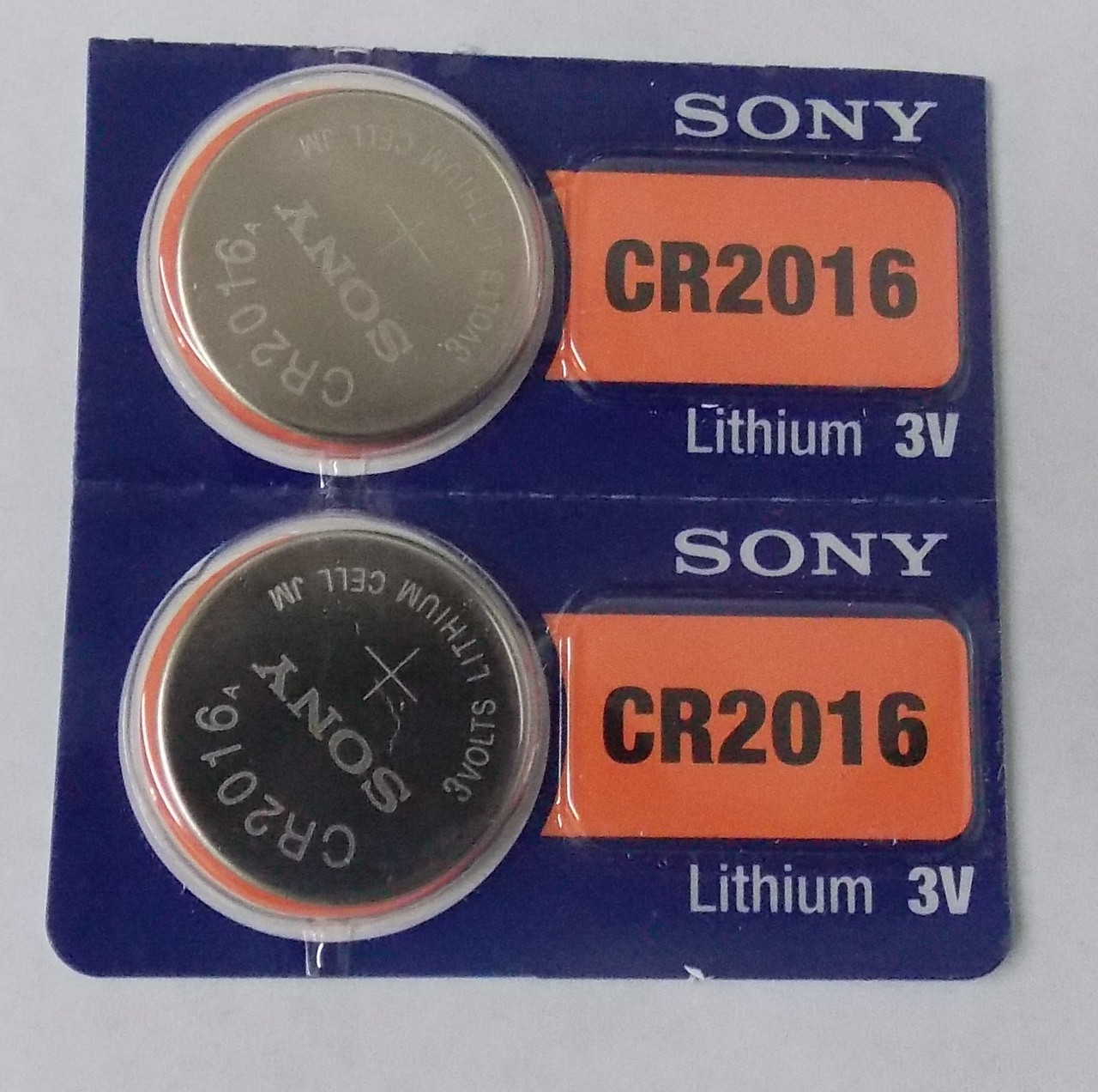 Murata CR2016 Battery 3V Lithium Coin Cell - Replaces Sony CR2016 (5  Batteries)