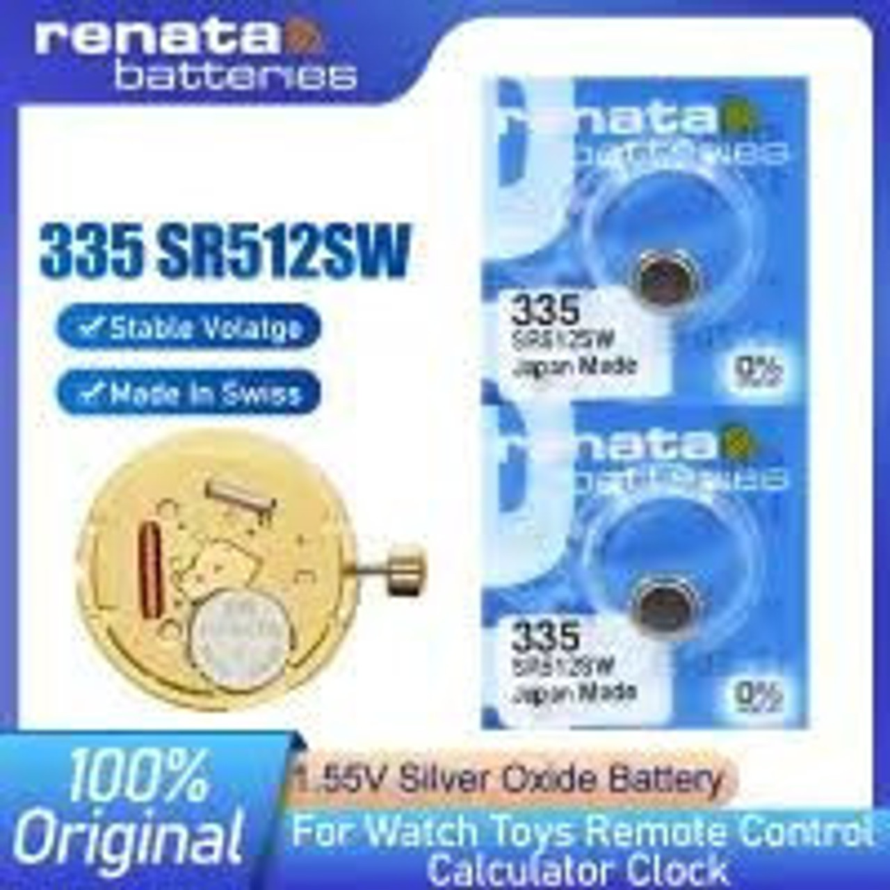 Renata Silver 377 B1 Watch Battery 🔋 BatteryDivision