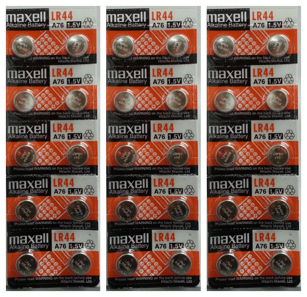 40 Batterie Alcaline A Bottone Maxell LR44 (A76) 357 1,5 V Fresche - Foto 3