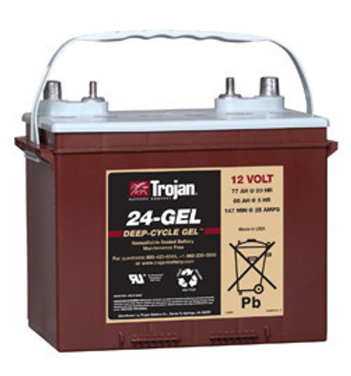 Trojan Gel Deep Cycle Battery 12V 77Ah Group Size 24