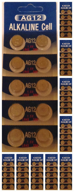 BBW AG12 / LR43 Alkaline Button Watch Battery 1.5V - 100 Pack - FREE SHIPPING