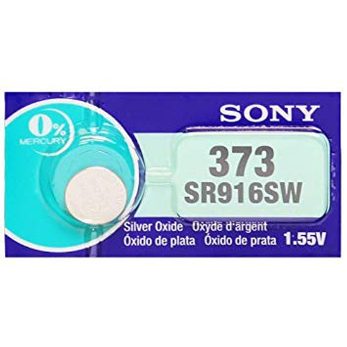 Sony Murata 373 - SR916 Silver Oxide Button Battery 1.55V - 50 Pack FREE SHIPPING