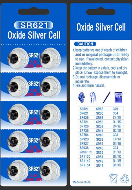 364 - SR621 Oxide Button Battery - 20 Pack FREE SHIPPING! - Brooklyn Battery Works