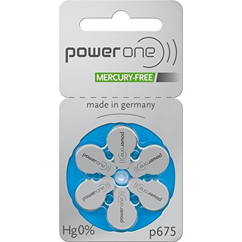 PowerOne 60 PACK PowerOne P675 Hearing Aid Batteries 10 Wheels 6 Per Wheel FREE SHIPPING