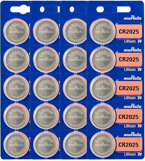  Sony Murata CR2025 3V Lithium Coin Battery - 20 Pack - FREE SHIPPING! 
