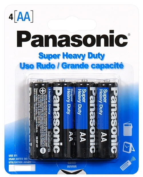 Panasonic AA Size Super Heavy Duty - 96 Pack 24 Packs of 4 FREE SHIPPING