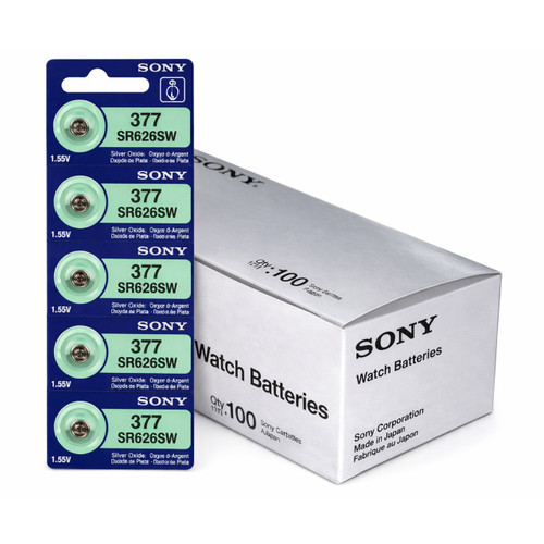 Sony Murata 377/376 - SR626SW Silver Oxide Button Battery 1.55V - 20 Pack - FREE SHIPPING 