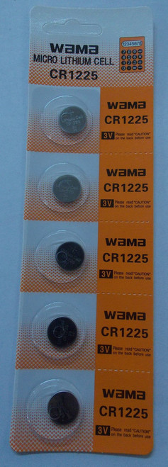 BBW CR1225 3V Lithium Coin Battery - 5 Pack FREE SHIPPING