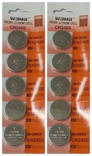 BBW CR2450 3V Lithium Coin Battery 10 Pack - FREE SHIPPING
