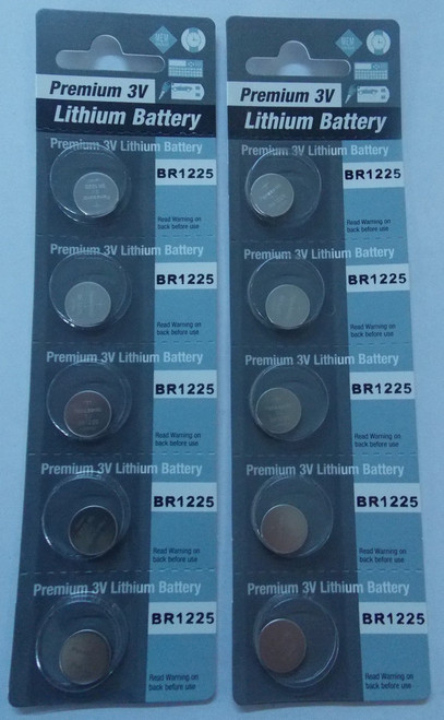 Panasonic BR1225 3V Lithium Coin Battery - 10 Pack - FREE SHIPPING