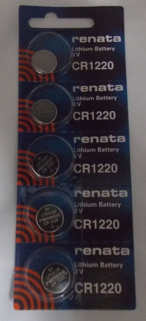 Renata CR1220 3V Lithium Coin Battery - 100 Pack FREE SHIPPING