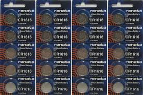  Renata CR1616 3V Lithium Coin Battery 20 Pack + FREE SHIPPING 