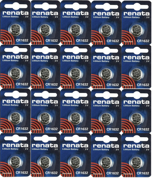  Renata CR1632 3V Lithium Coin Battery - 20 Pack +  FREE SHIPPING 