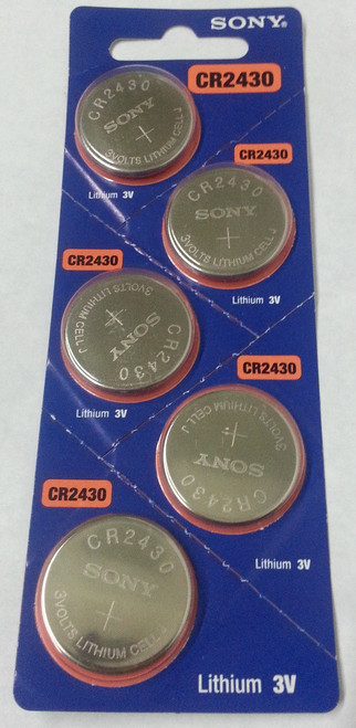 Sony Murata CR2430 3V Lithium Coin Battery - 5 Pack FREE SHIPPING