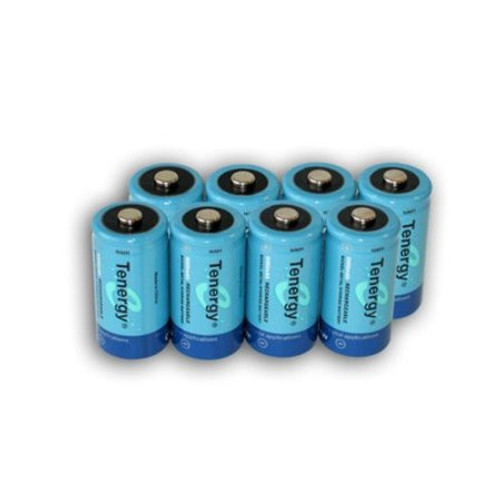 Tenergy 8 pcs of D Size 10,000mAh High Capacity High Rate NiMH Rechargeable Batteries FREE SHIPPING