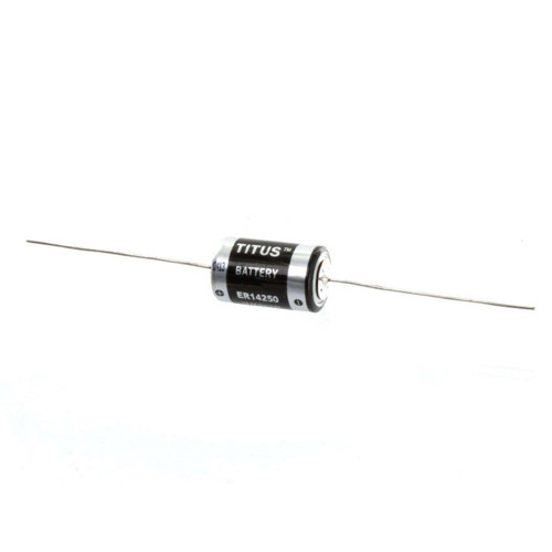 Titus 1/2 AA Size 3.6V ER14250FAX Lithium Battery with Axial Wire Leads - 1 Pack Free Shipping