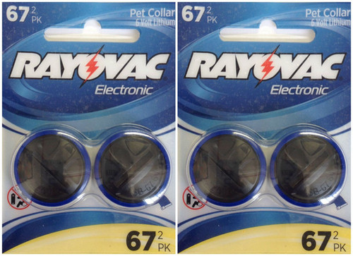 Rayovac Pet Safe Pet Collar 6V Lithium Battery 67 - 10 Pack on Retail Cards Free Shipping