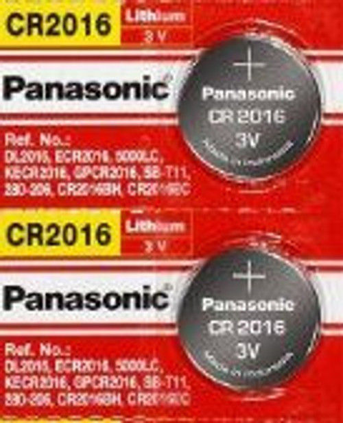 Panasonic CR2016 3V Lithium Coin Battery - 2 Pack FREE SHIPPING