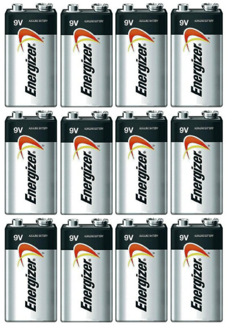 Energizer Max 9V Alkaline 522VP Batteries - 12 Pack - FREE SHIPPING