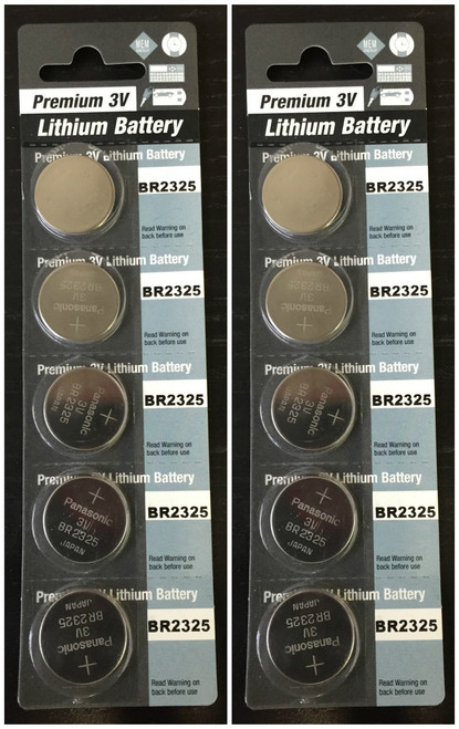 Panasonic BR2325 3V Lithium Coin Battery - 10 Pack FREE SHIPPING