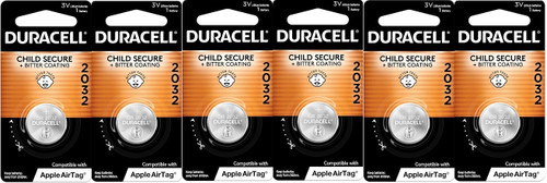  Duracell 2032 Coin Battery - 6 Pack (3 Retail Cards of 2) + FREE SHIPPING 