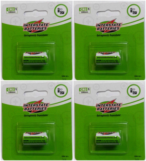 Interstate CR2 Batteries Retail Packaging - 4 Pack FREE SHIPPING