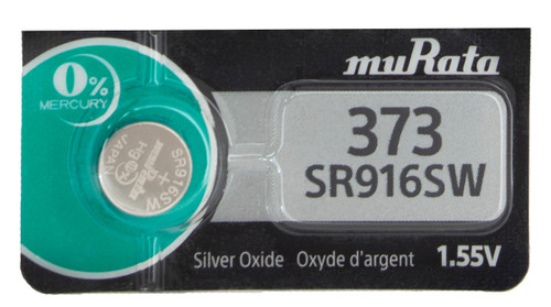 Sony Murata 373 - SR916SW Silver Oxide Button Cell Battery 1.55V - 2 Pack FREE SHIPPING